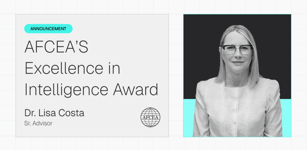 Seekr Senior Advisor Dr. Lisa Costa Honored with AFCEA’s Excellence in Intelligence Award