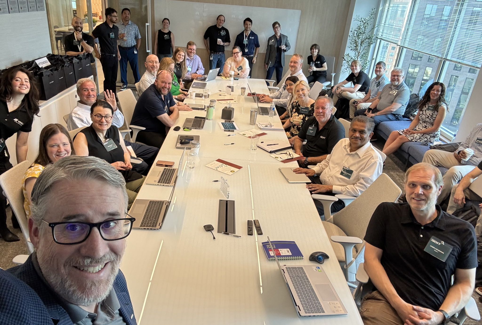 Seekr x GDIT hackathon selfie team photo