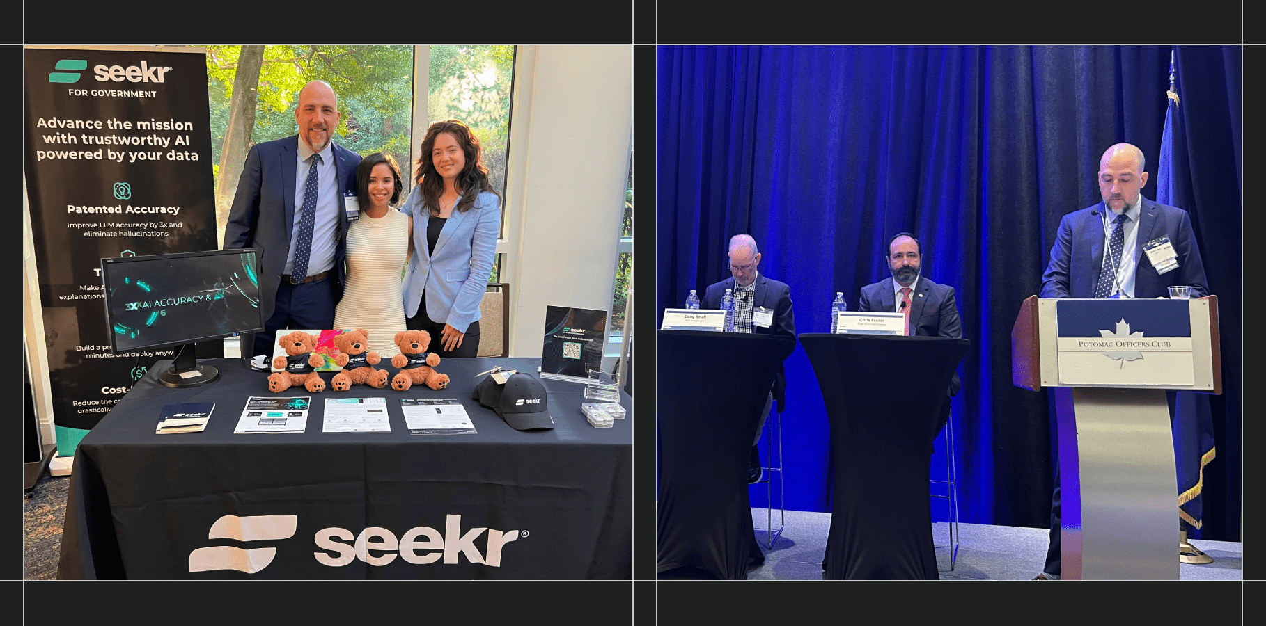 Mark Fedeli, Sky Stanley, and Ellie Kashany at the 2025 POC Navy Summit