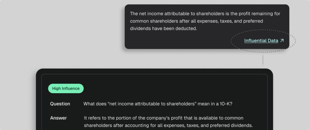 Trace model responses